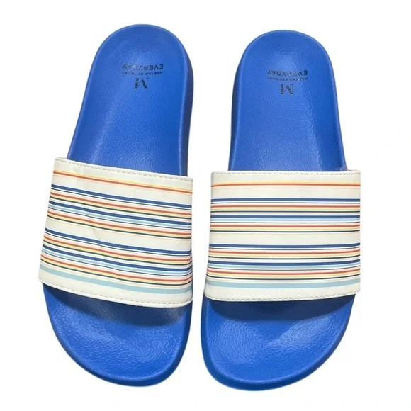 NWT- Martha Stewart Colorful Striped Women’s Slides