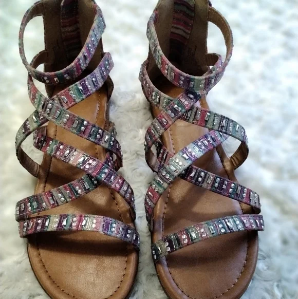 Girl's Palm Tree Gladiator Sandals   Size  3M