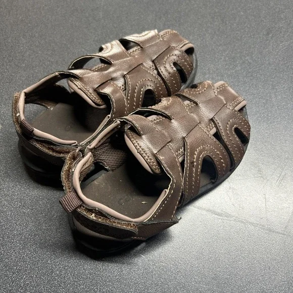 Carters Brown Sandals Toddler Size 10 Summer Clothes Nautical Beachy