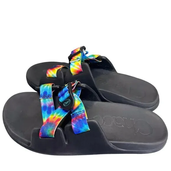 Chaco Chillos Slide Sandals Dark Tie Dye Kid's Size 6 US /‎ Women’s 7-7.5