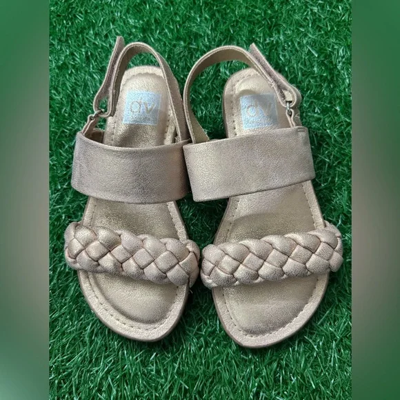 DV by Dolce Vita Gold Sandals with Braided Design  Size Girls 13‎