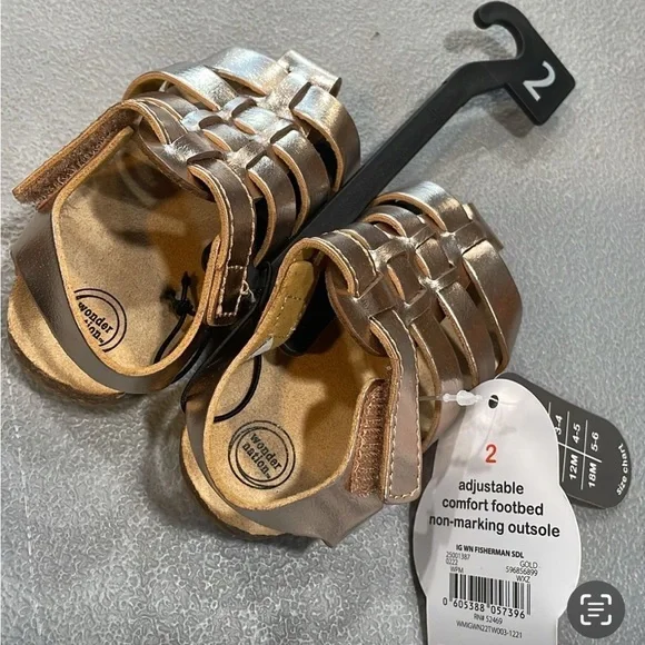 Adjustable Kids Sandals - Metallic by