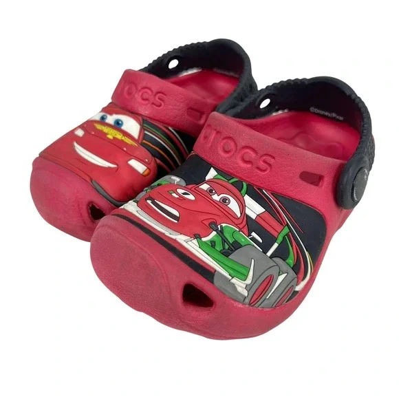 Crocs Kids Disney Pixar Cars Lightning McQueen Francesco Bernoulli Clogs Red 6/7