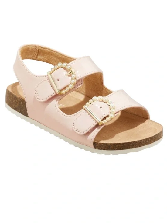 Cat & Jack Girl’s Reagan Footbed Sandals Pink Sz 4‎ (10/12 years old)