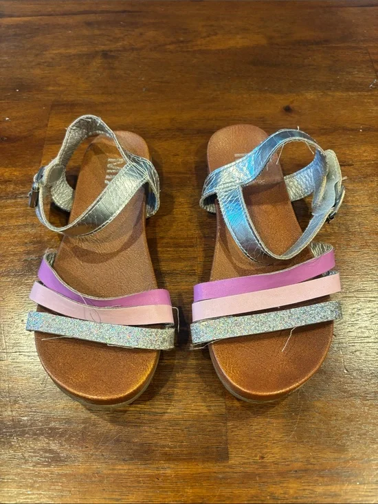 MIA Pink, Light Pink & Silver Glitter Girls' Strappy Sandals size 1