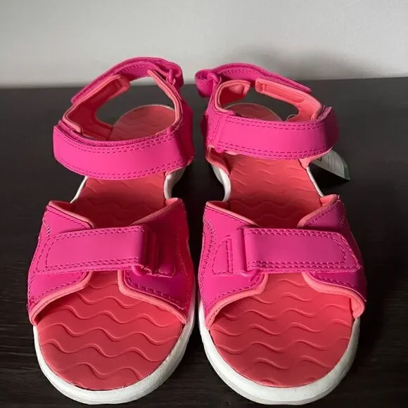 NWT Lands End Action Sandals Girls Youth Pink Kids agion Adjustable Straps