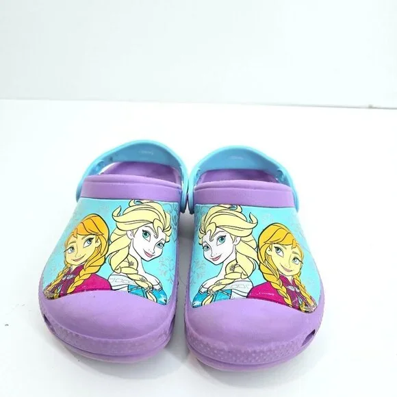 CROCS Disney Frozen Elsa Anna Slip on Sandals Kids Size 1