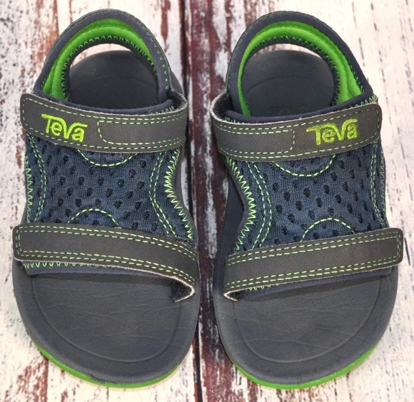 TEVA Kids Psyclone XLT Sporty Mesh Water Sandals Shoes Toddler 7 H&L BLUE/GREEN
