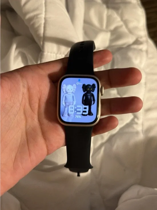 Apple Watch Gold Aluminum Case with Black Sport Band