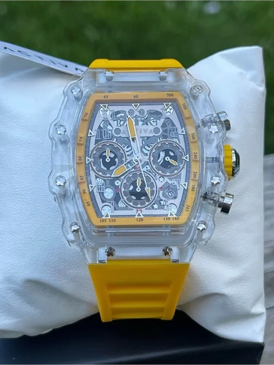 Activa Fury X Invicta Men's Watch w/Skeleton Dial - 44.3mm, Yellow (ACW2305-001)