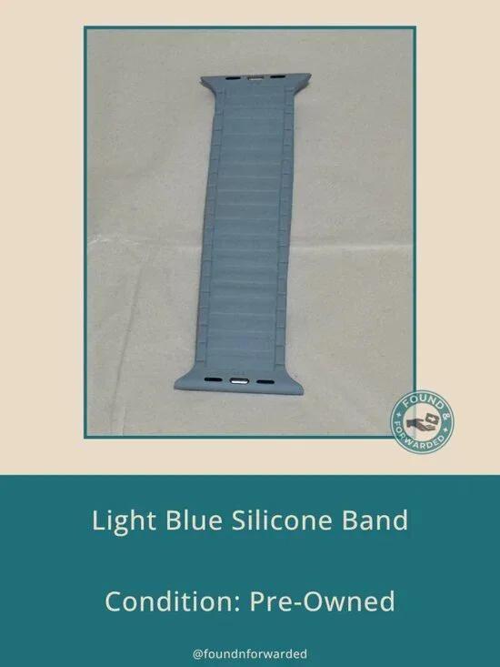 Apple Watch Ultra 2 Band Compatible Silicone Magnetic Link Strap Light Blue