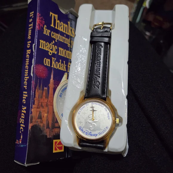 Vintage Walt Disney World 25th Anniversary watch, manufactured by Eastman Kodak.