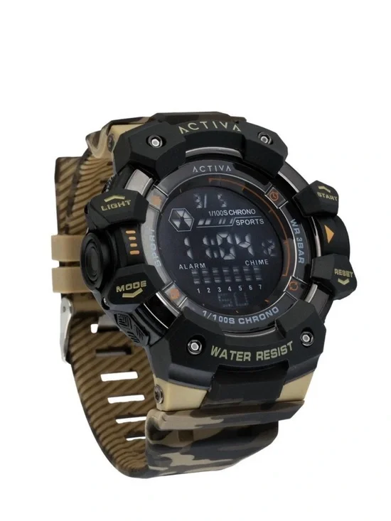 Ativa Tactical Digital Watch - Black & Tan Camo