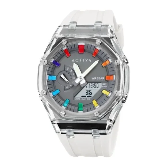 Activa Kaleido x Invicta Digital Watch 53.2mm Gray Chronograph BNIB