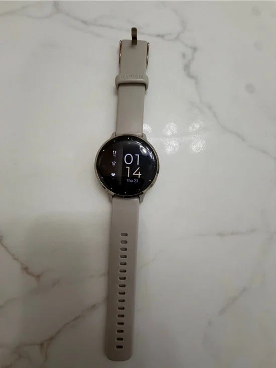 garmin Venu 2S Smartwatch - Beige with Gold Bezel