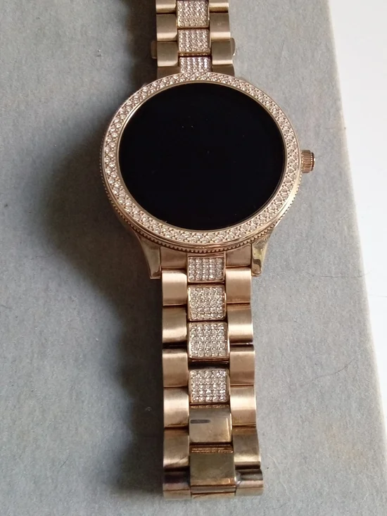 Fossil Gen 4 Venture HR Smartwatch Rose Gold Pave Crystal FTW6001 Womens
