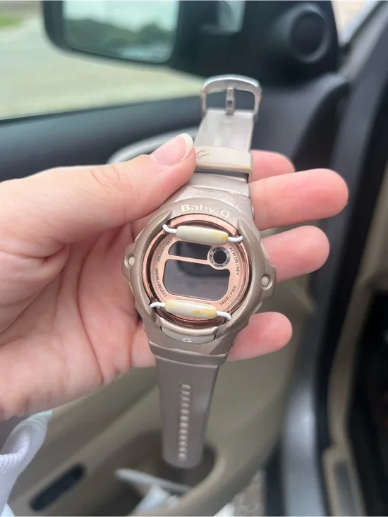 Casio Baby-G Rose-Tone Digital Resin Sport Watch