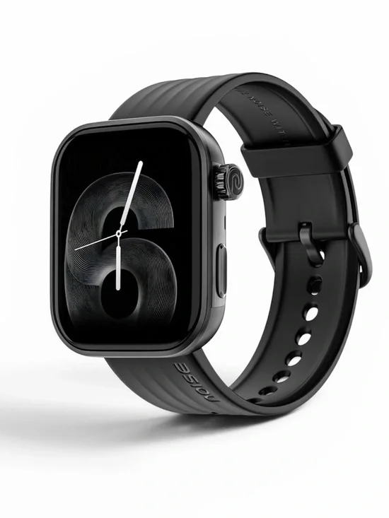 Smartwatch Noise ColorFit Jet Black Stainless Steel Pro 6 Smart Watch AMOLED FC1