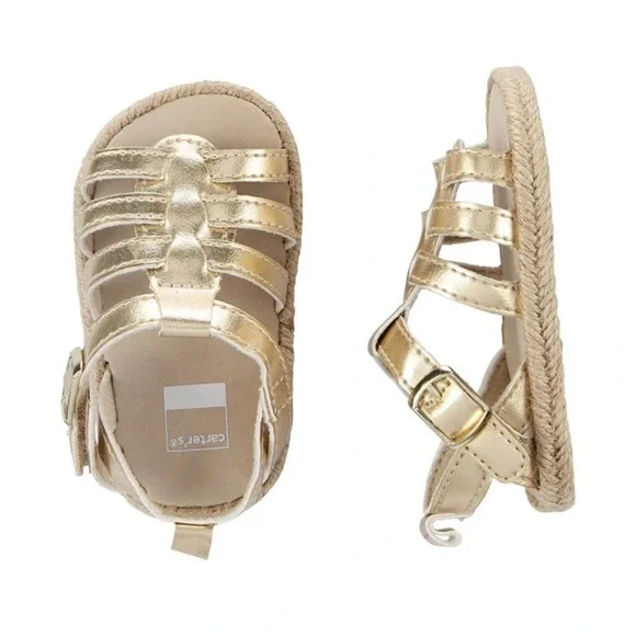 Carter's Metallic Sandals Gold Age-0-3 Months-CR05885 NWT