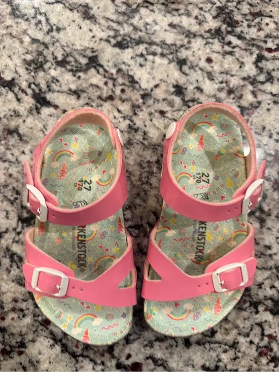 Birkenstock Kids Pink Adjustable Sandals