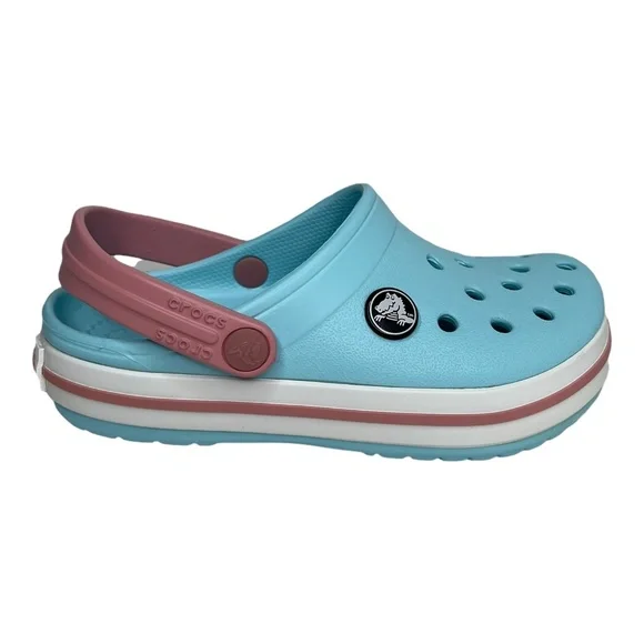 Crocs Toddler Girl's Slip-on Clogs Size 10 Light Blue Sandals‎ Water Friendly