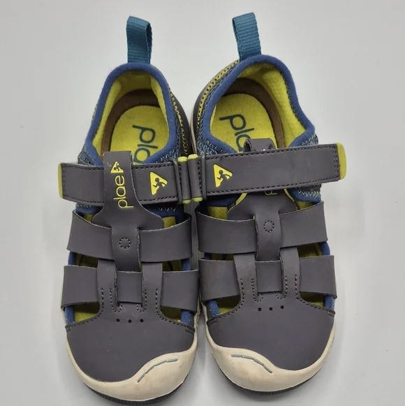 Kids' Gray and Blue Closed-Toe Sandals