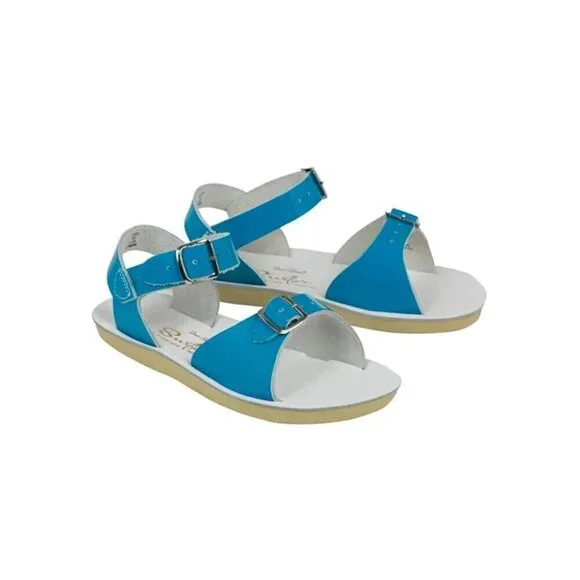 Salt Water Sandals Baby/Toddler Girls 3 Hoy Shoe Surfer‎ Shiny Turquoise NEW