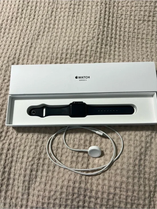 Apple Watch Series 3 38mm in Black with Black Sport Band