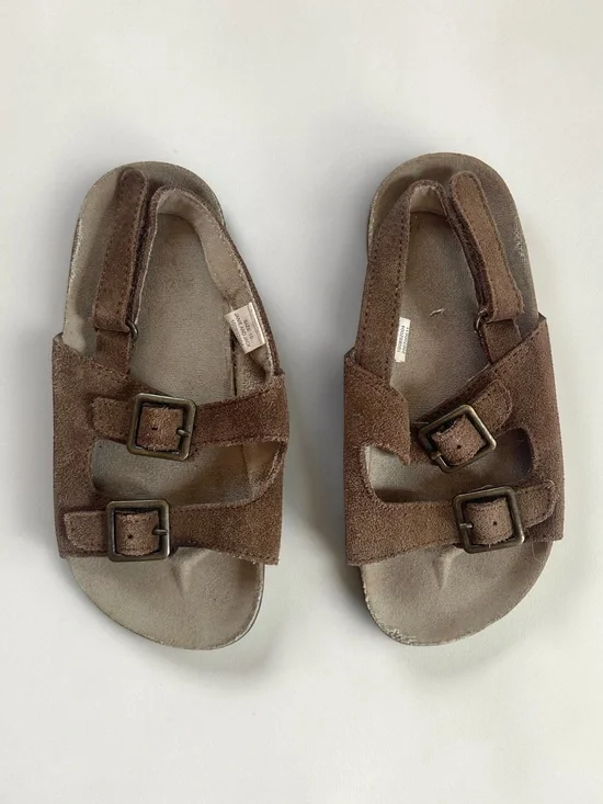 JANIE & JACK VGUC Genuine Leather Suede Buckle Strap Sandals