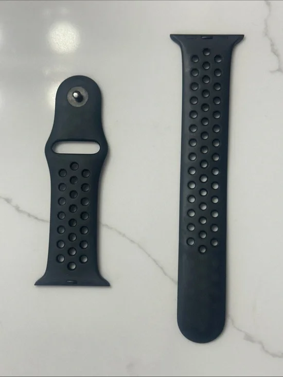 Nike Sport + Black Sport Silicone Apple Watch Band