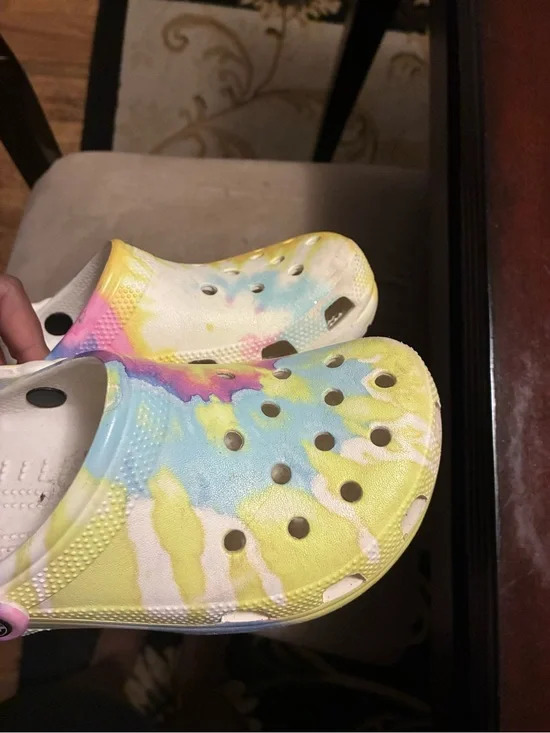CROCS Kids Tie-Dye Slip-On Clogs
