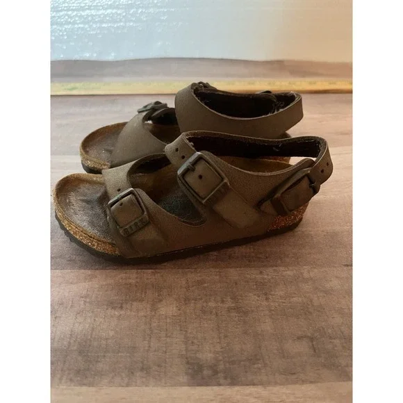 Birkenstock Roma Kids Sandal Mocha Brown Birkoflor Sz 24 - US 6-6.5