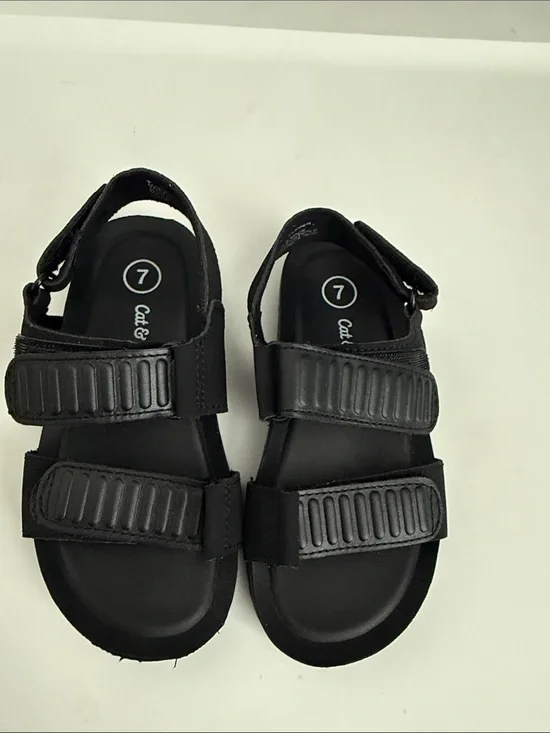 Cat & Jack Black Adjustable Strap Sport Sandals