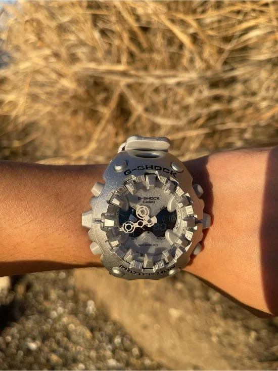 G-Shock Silver White Resin Dual-Display Watch