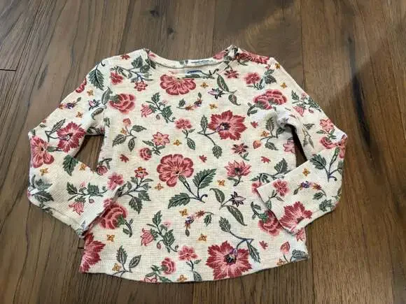 Old Navy Thermal Floral Long Sleeve Shirt 4T
