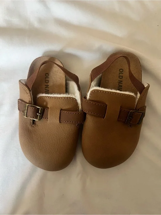 Old Navy Baby Brown Faux-Leather Slippers