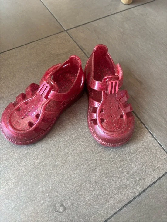 Mini Melissa Sparkle Red Jelly Sandals