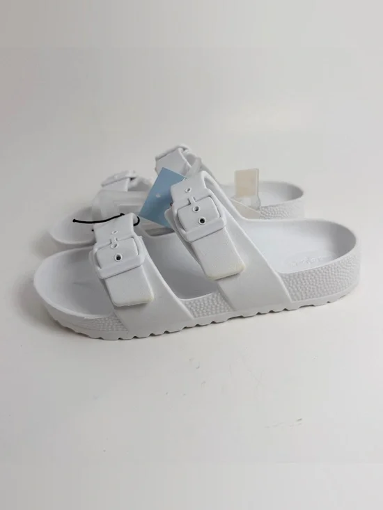 Cat & Jack White Double-Strap Buckle Slide Sandals for Kids