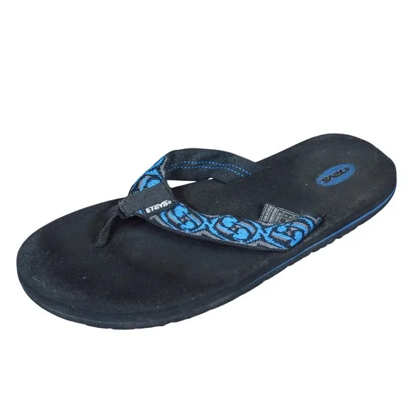 Teva Mush Kids Boys‎ 6 Black Synthetic Flip Flop Sandals Casual Comfort