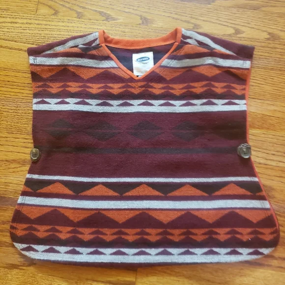 Old Navy Pullover Poncho Aztec Print