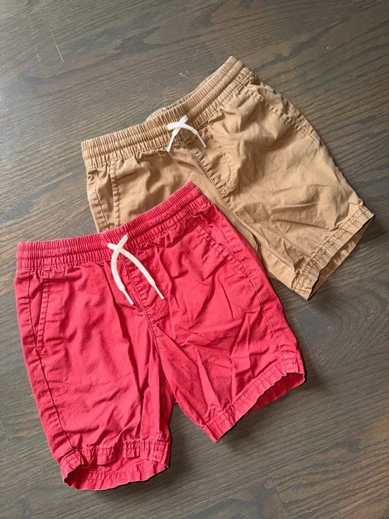 Old Navy Toddler Boys Poplin Shorts 2-Pack Size 3T Drawstring Cotton