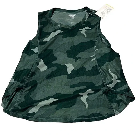New Old Navy Girls Camo Loose Tank Top Size Large 10-12 NWT