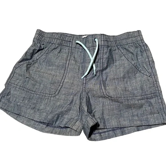 New Old Navy Linen Look Blue Shorts Size Large 10-12 NWOT