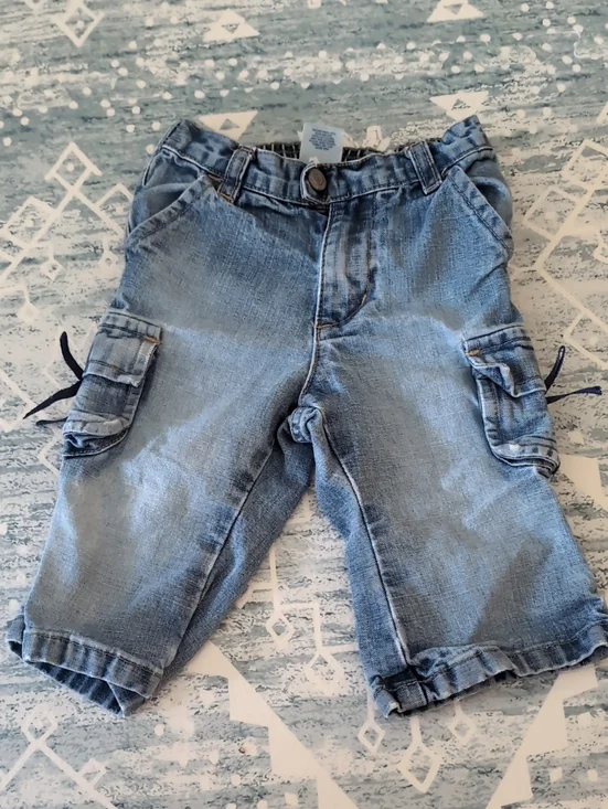 Old Navy Light Blue Kids Cargo Denim Shorts