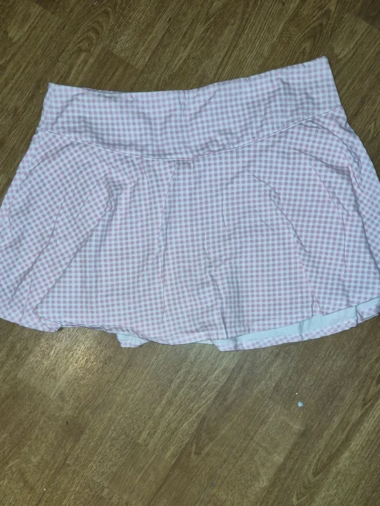 Pink Gingham Pleated Skort Girls XXL