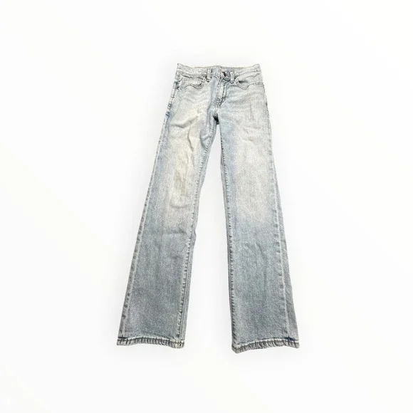 Old Navy Jeans Kids 12 Light Blue Straight Built-In Flex‎ Adjustable Waist Denim