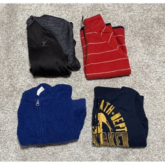 Lot of 4 Sweatshirt Hoodies Zip Up Multi Brands‎ Boys Size 5