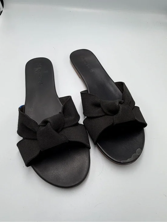 Rothy's Black Bow Slide Sandals