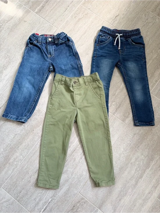 Toddler Boys 2T Pants Bundle Arizona Cat & Jack Old Navy Jeans Chinos Lot of 3