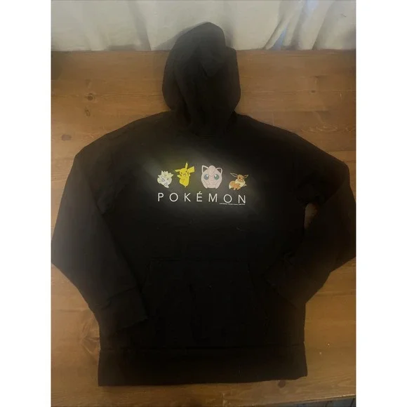 Old Navy Kids Youth Black Pokémon Pullover Hoodie Size XLARGE (14/16) Unisex‎